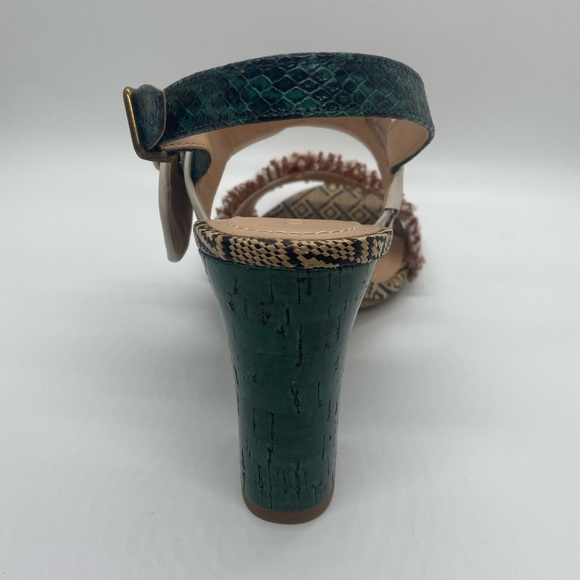 Coach Robin Raffia White and Beige Heel 8 - Picture 10 of 13